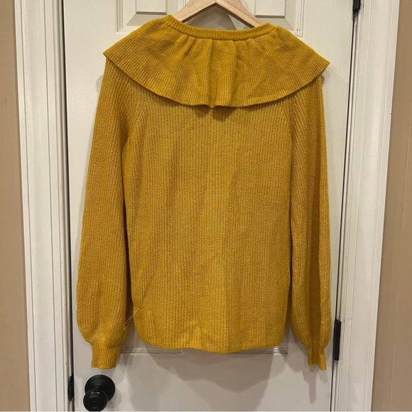 NWT Boden Frill Collar Jumper Sweater Yellow Gold Buttons Alpaca Women’s 4 Small - Picture 8 of 8